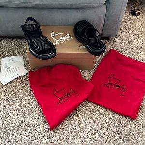 Christian Louboutin - Manola Summer Ankle-Strap Sandals in Black